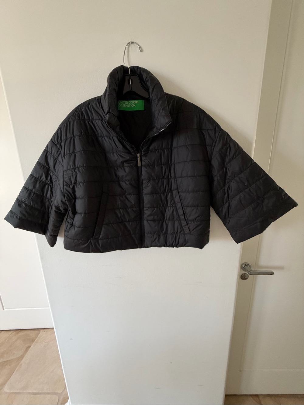 United Colors Of Benetton Black Quilted Jacket